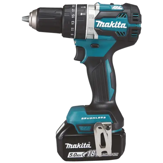 Makita DHP484RTJ 18 V LXT slagboremaskine 2x5.0 Ah batteri og lader