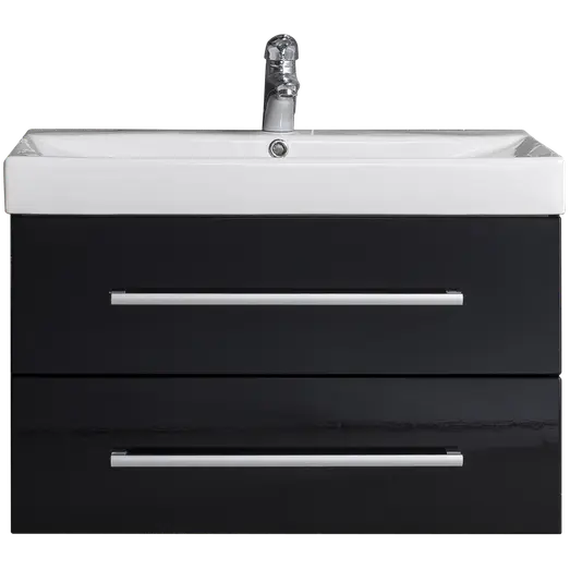 Milobad badmiljø Namur 80 cm sort højglans