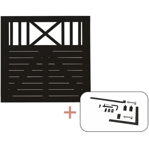 PLUS Nostalgi enkeltlåge 100×95 cm sort inkl. sort beslag