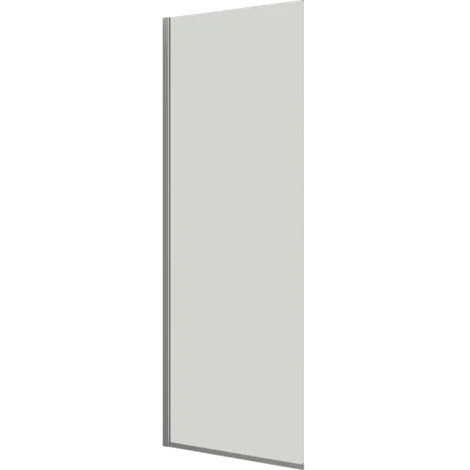 Scanbad brusevæg D 89x197,8cm børstet satin/klart glas