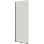Scanbad brusevæg D 89x197,8cm børstet satin/klart glas