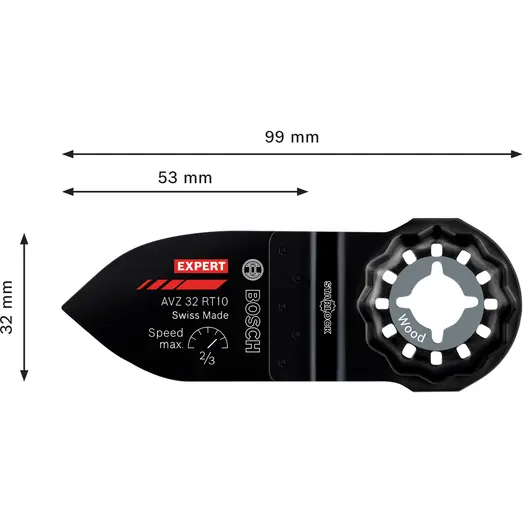 Bosch EXPERT AVZ 32 RT10 slibefinger, 32x53 mm