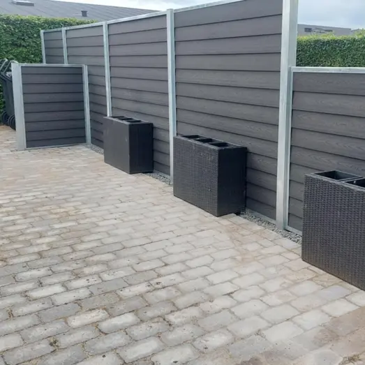 Kirkedal galvaniseret komposithegn startsæt 25 mm klink, sort