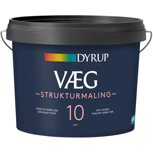 Dyrup væg strukturmaling 10 hvid 9 L