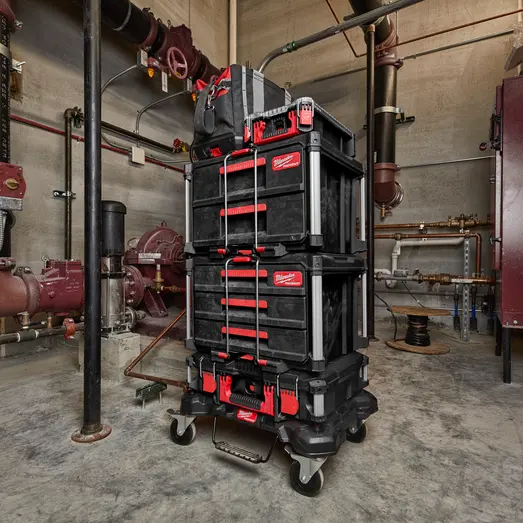 Milwaukee packout kuffert med 3 skuffer