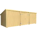 Plus Nordic Multi Havehus 14 m² 3 moduler m/dobbeltdør og lukket front