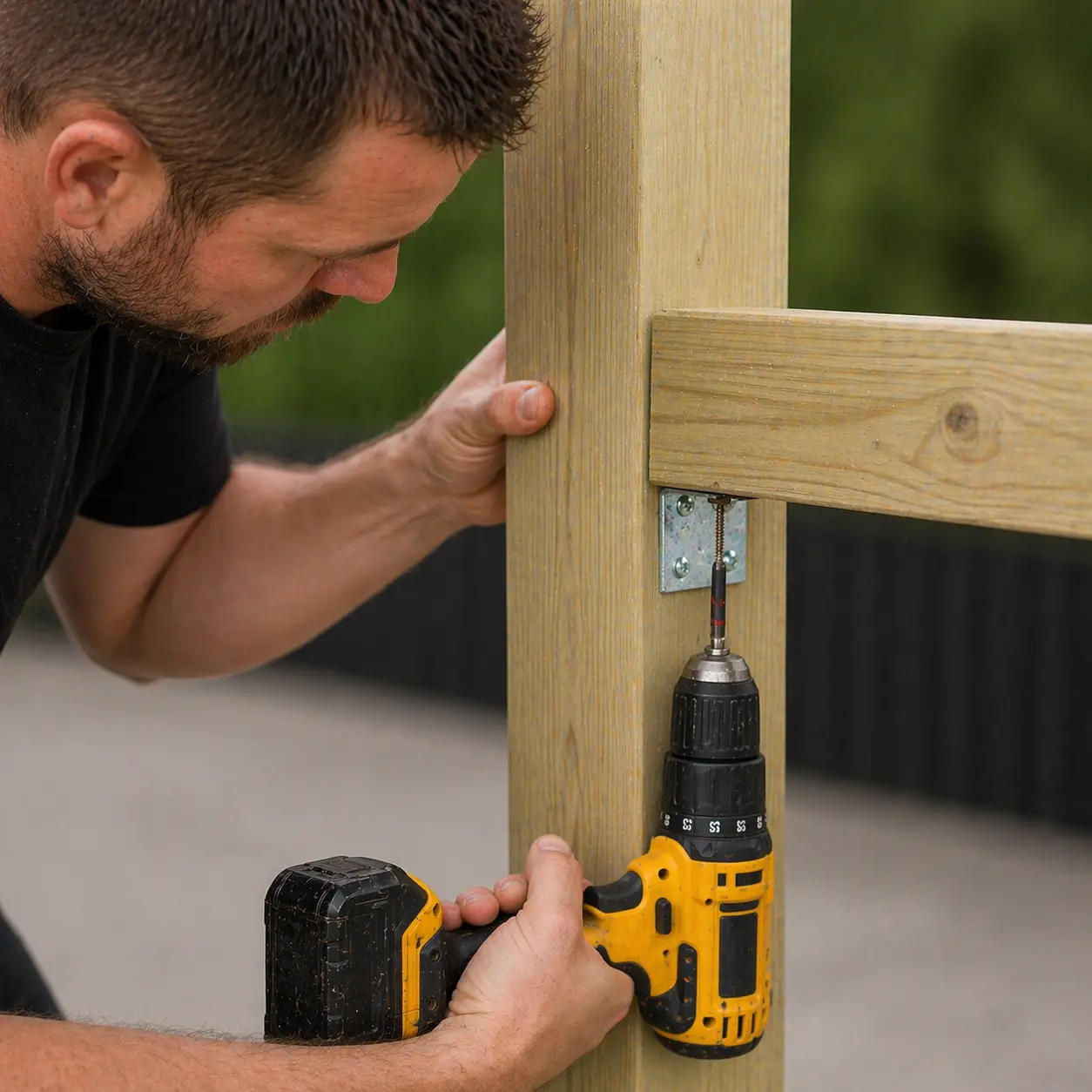 loesholter fastgøres med beslag