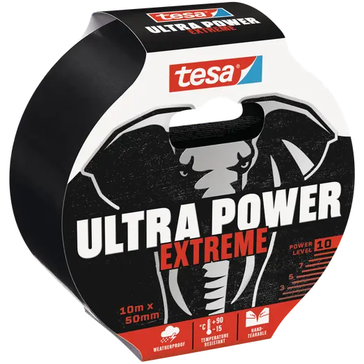 Tesa Ultra Power Extreme reparationstape 10 m x 50 mm sort