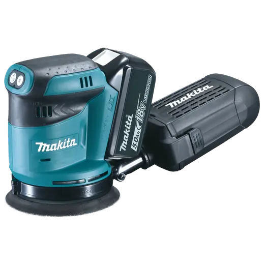 Makita DBO180T excentersliber inkl. 1x5,0 Ah batteri