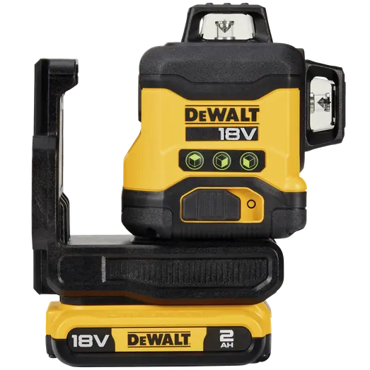 DeWALT DCLE34031D1-QW multilinjelaser grøn 18V 3x360 1x 2.0 Ah batteri og lader