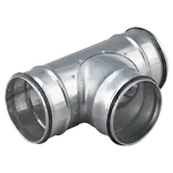 Duka metal t-stykke DTCPU Ø125 mm