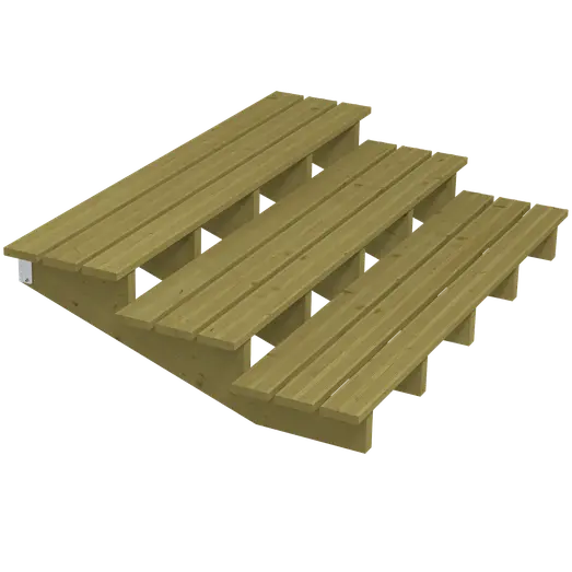 Plus Terrassetrappe 3 trin  19°  180 cm