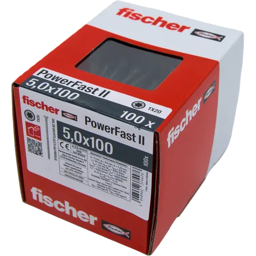 Fischer Powerfast II CTP spånskrue UH 5,0 BZ 100 stk