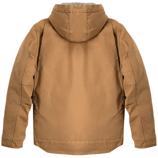 Carhartt washed duck sherpa lined jakke brun