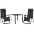 Guldborg havemøbelsæt med positionsstole sort