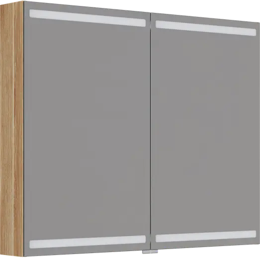 Scanbad Level spejlskab 100x80cm varm eg