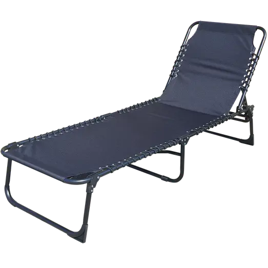 Relax liggestol i alu 58x187 cm sort