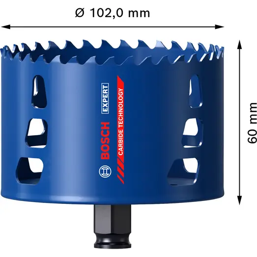 Bosch EXPERT Multi Material Power Change Plus hulsav, 102x60 mm