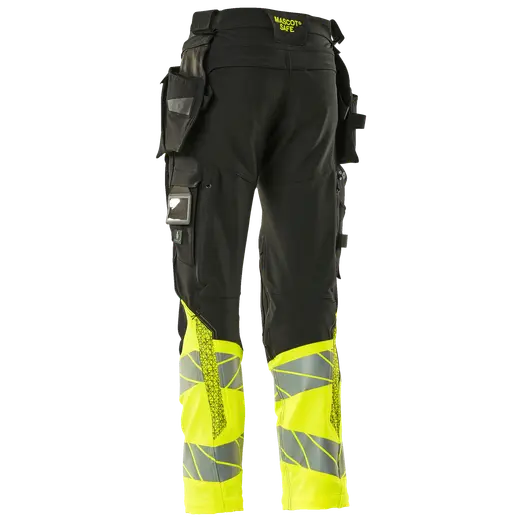 Mascot Accelerate Safe bukser med hængelommer sort/hi-vis gul