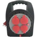 E-Line kabeltromle mini med 4 udtag 15 m