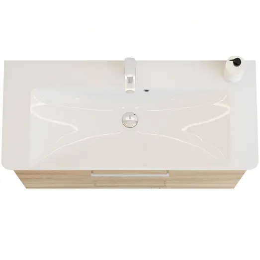Scanbad vaskeskab m/marbelle vask 100cm varm eg
