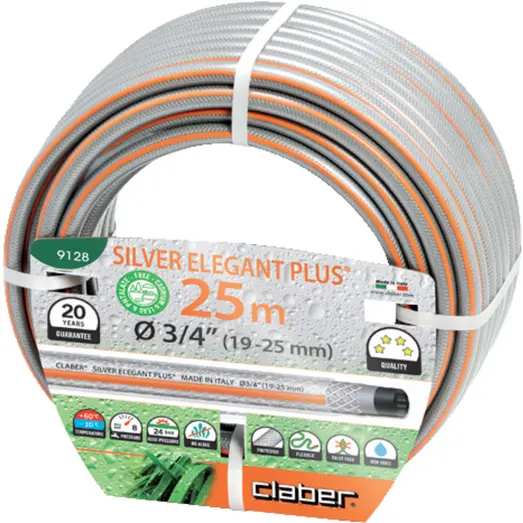 Claber Silver Elegant Plus vandslange 1/2" 25 m