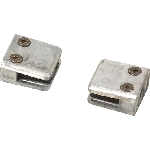 PLUS Lamineret glashegn 90×91 cm røgfarvet gråsort m/galv. beslag