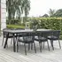 Anholt/Dragør havemøbelsæt med bord og 6 stole sort/grå