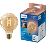 Philips Smart WiZ white LED pære E27 6,7W globe guld
