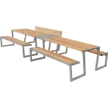 Plus Zigma Bord/Bænkesæt m/1 ryglæn 392 cm ThermoWood®