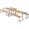 Plus Zigma Bord/Bænkesæt m/1 ryglæn 392 cm ThermoWood®