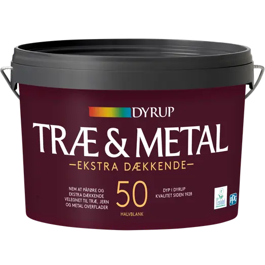 Dyrup træ og metalmaling ekstra dækkende 50 ral 9010