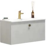 Scanbad Multo+ vaskeskab m/Amber mini vask 81 cm mat hvid