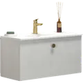 Scanbad Multo+ vaskeskab m/Amber mini vask 81 cm mat hvid