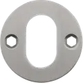 Cylinderskilt t/oval cylinder Ø50x2 mm børstet