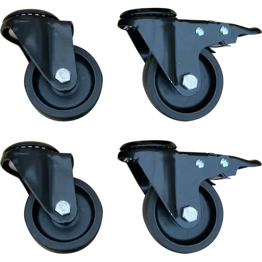 PLUS Cubic blomsterkasse m/hjul 87×50×98 cm sort