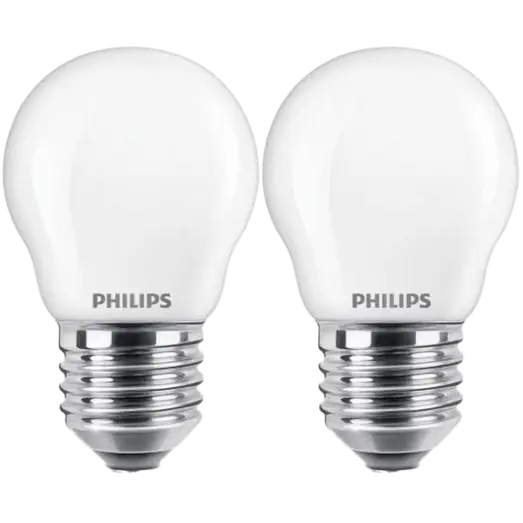 Philips Krone LED pære E27 40W 2 pack