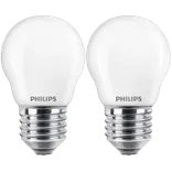 Philips Krone LED pære E27 40W 2 pack