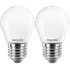 Philips Krone LED pære E27 40W 2 pack