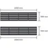 Halls integreret foldbart lamelbord sort t/QUBE 8 12,5 m²