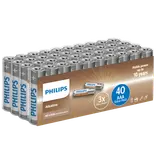 Philips Alkaline LR03/AAA batteri 40 stk.