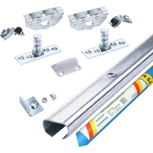 Svalk KG 75 skydedørsskinne- og beslagsæt 63-120 cm