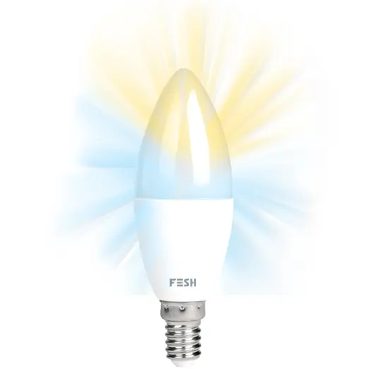 FESH LED kertepære kold/varm E14 5W Ø37 mm hvid