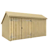 Plus Multi havehus 10,5 m² 2 moduler med dobbeltdør og lukket front
