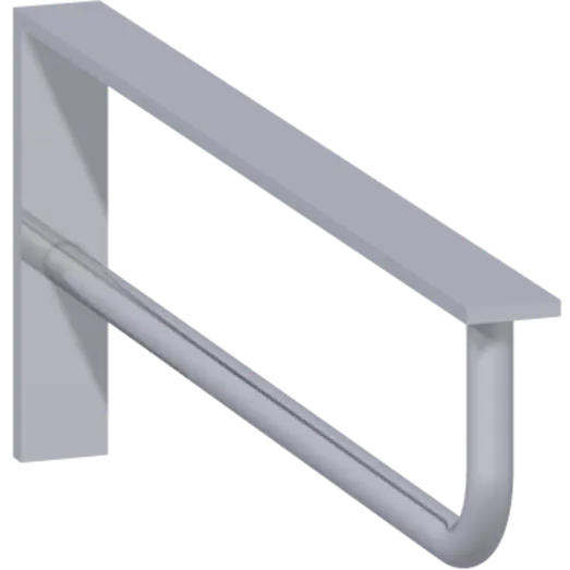 Scanbad konsol 420x150x30 cm krom