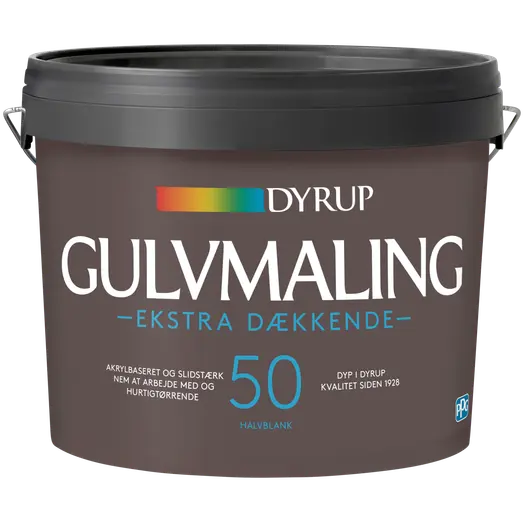Dyrup gulvmaling ekstra dækkende vand 50 hvid