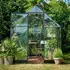 Halls Qube 610 drivhus sort med hærdet glas 6,4 m²