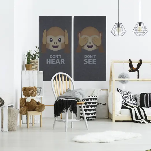 Art-Acoustic akustikbillede Abe Don´t See 9x600x1200 mm mørk grå