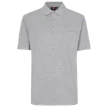 ID klassisk herre poloshirt grå melange