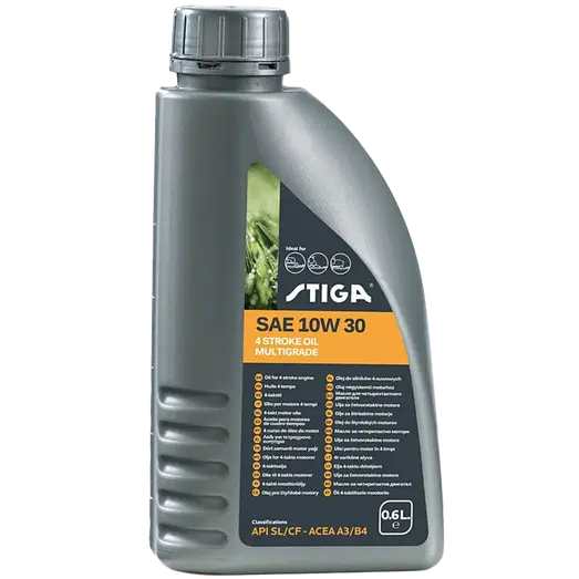 Stiga 4-takts motorolie 10W-30, 0,6 L